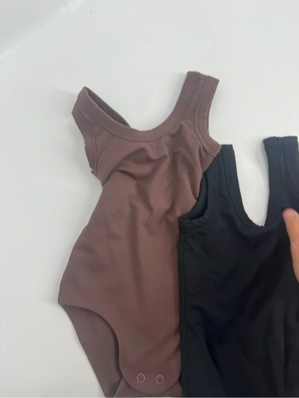 Tones Lot of 3 Bodysuits Brown Black Sleeveless & Pink Long Sleeve SET Size 3T